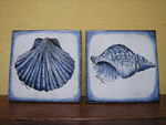 Custom tile with marine design